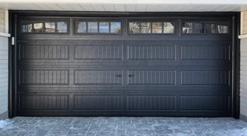 Carriage House Long garage door panel style with long carriage-style panels